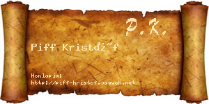 Piff Kristóf névjegykártya